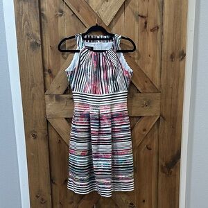 Nine West Multicolor Striped Floral Dress